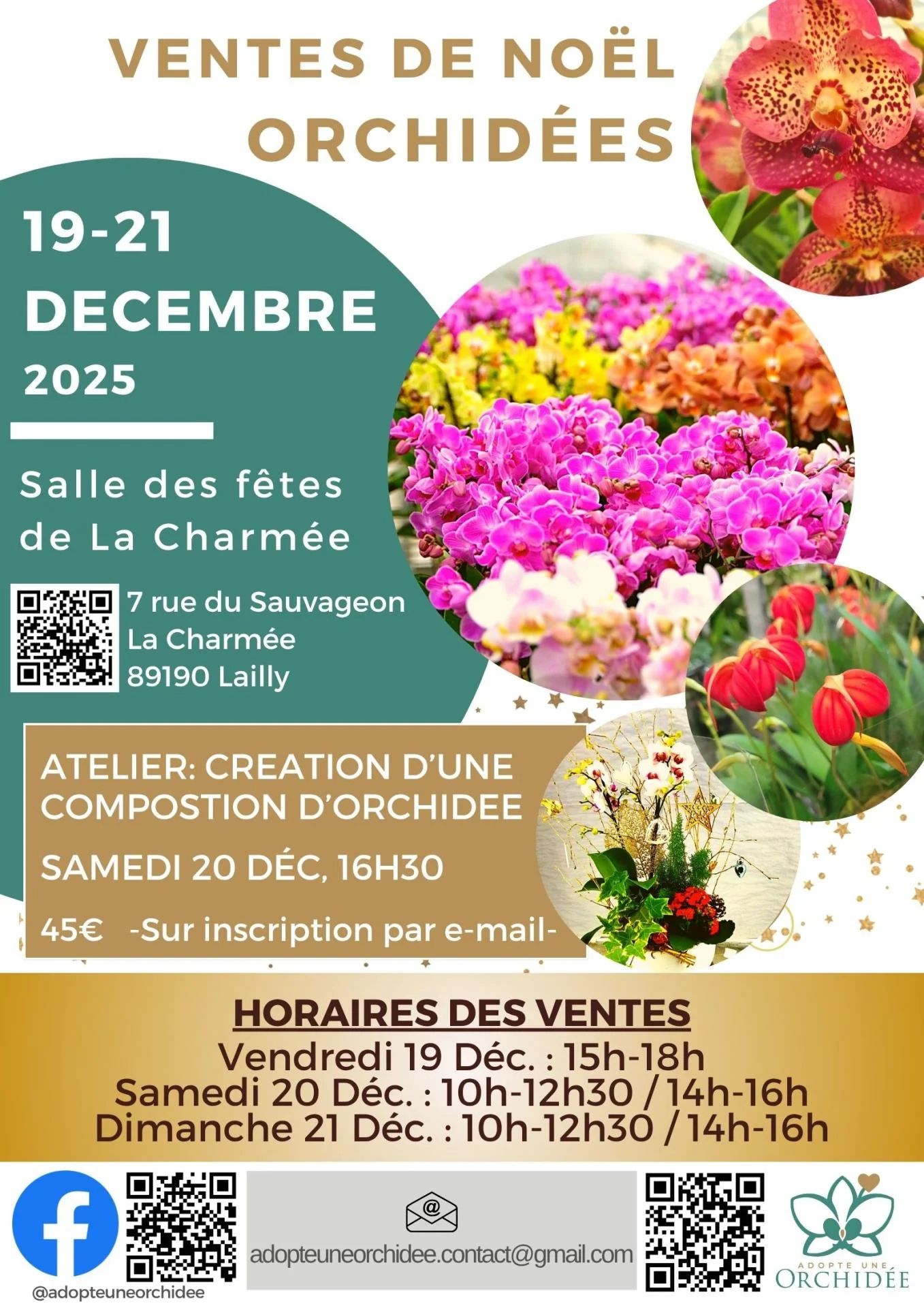 Affiche ventes de noel la charmee