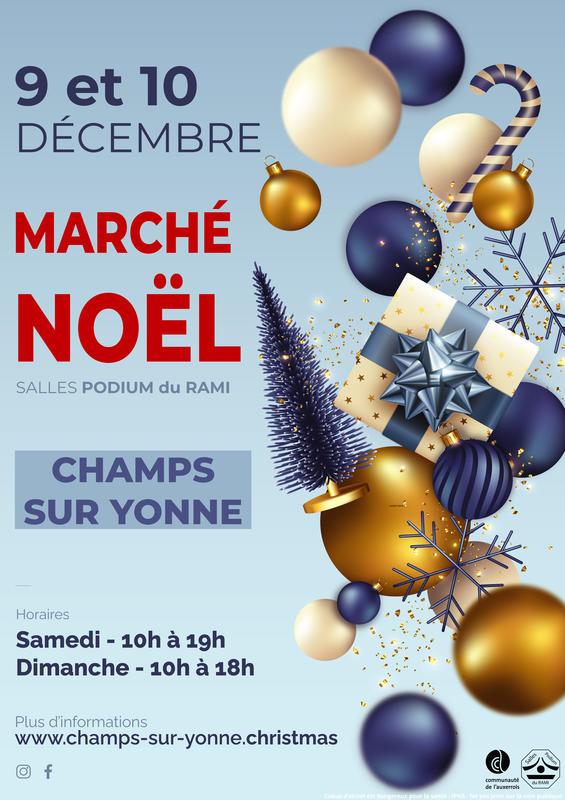 Marche noel champs sur yonne