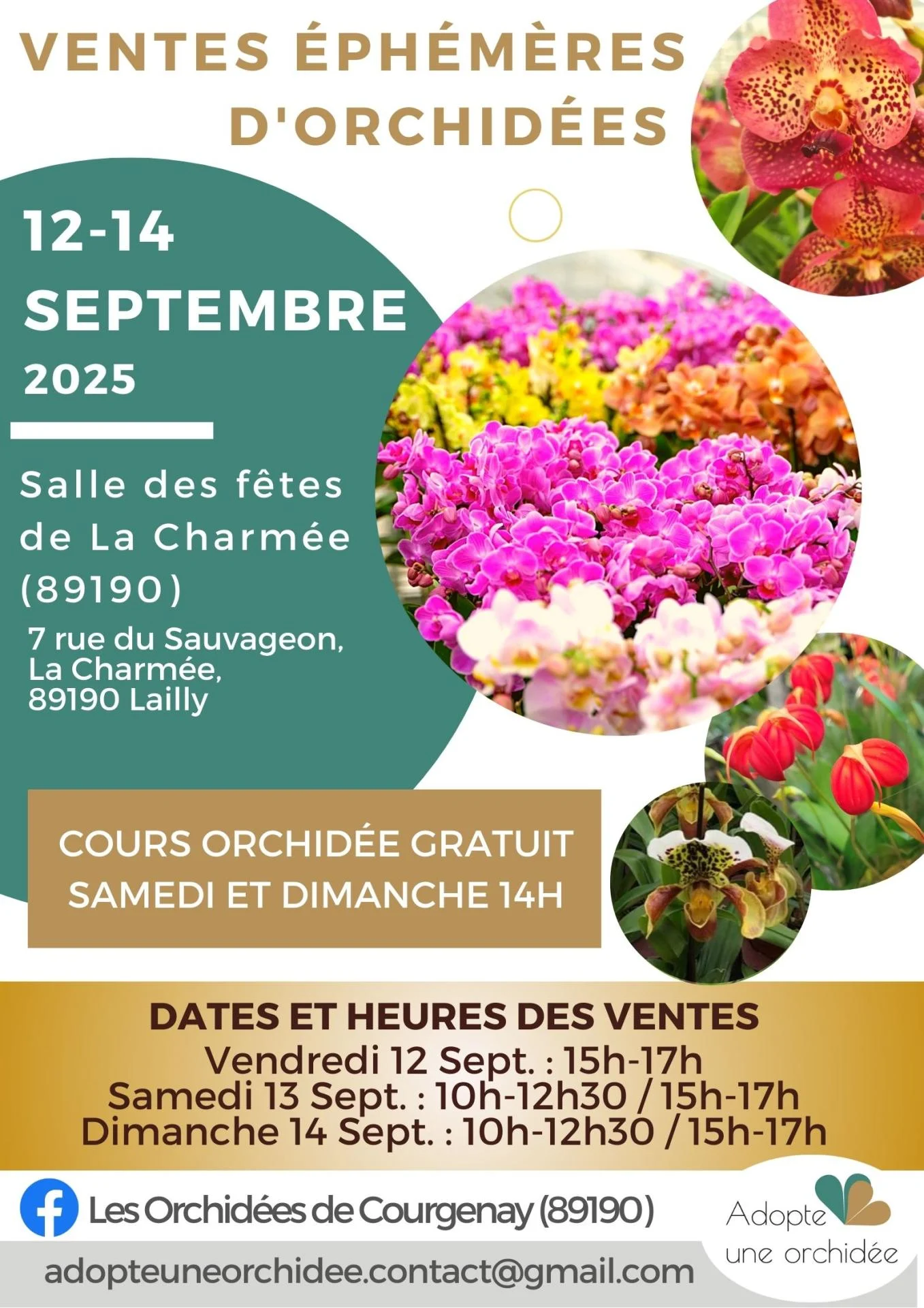 Ventes ephemeres orchidees automne 2025 la charmee